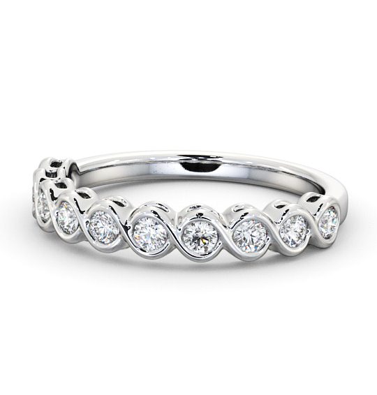  Half Eternity Round Diamond Ring 18K White Gold - Sandela HE60_WG_THUMB2 