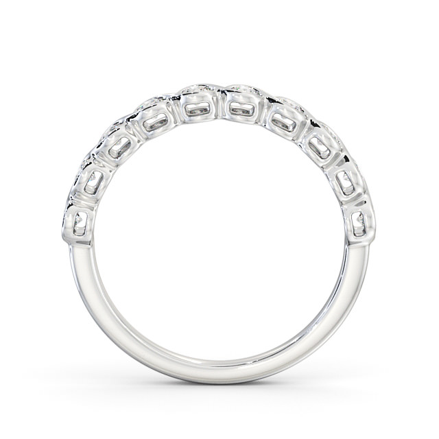 Half Eternity Round Diamond Ring 9K White Gold - Sandela HE60_WG_UP