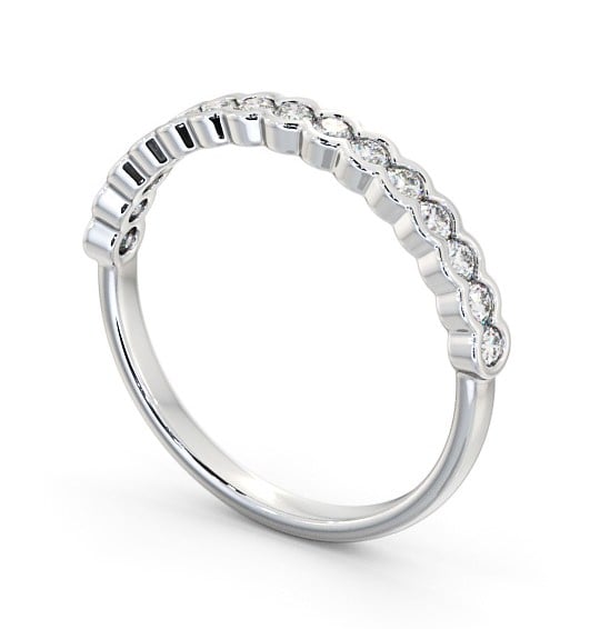 Half Eternity Round Diamond Open Bezel Setting Ring Platinum HE61_WG_THUMB1 