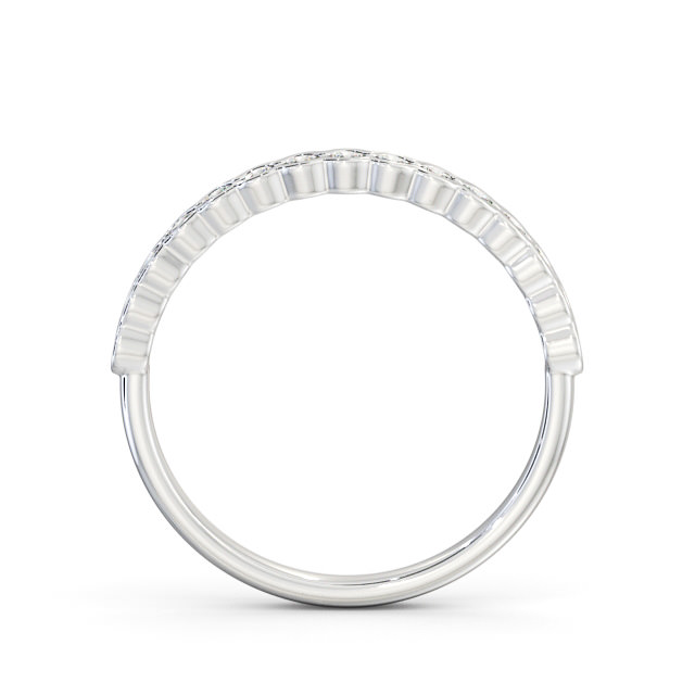 Half Eternity Round Diamond Ring Platinum - Eredine HE61_WG_UP