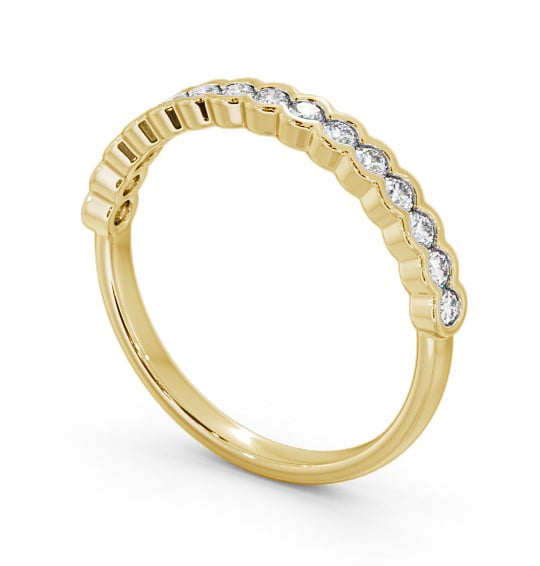 Half Eternity Round Diamond Open Bezel Setting Ring 18K Yellow Gold HE61_YG_THUMB1