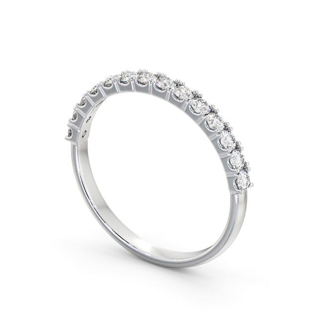 Half Eternity Round Diamond Ring 9K White Gold - Jocelyn HE62_WG_SIDE