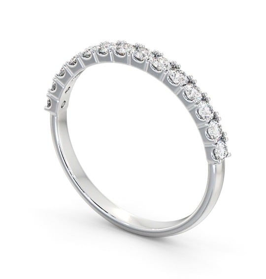 Half Eternity Round Diamond Elegant Ring 18K White Gold HE62_WG_THUMB1 