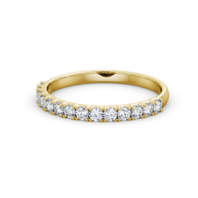 Half Eternity Round Diamond Ring 9K Yellow Gold - Jocelyn HE62_YG_FLAT