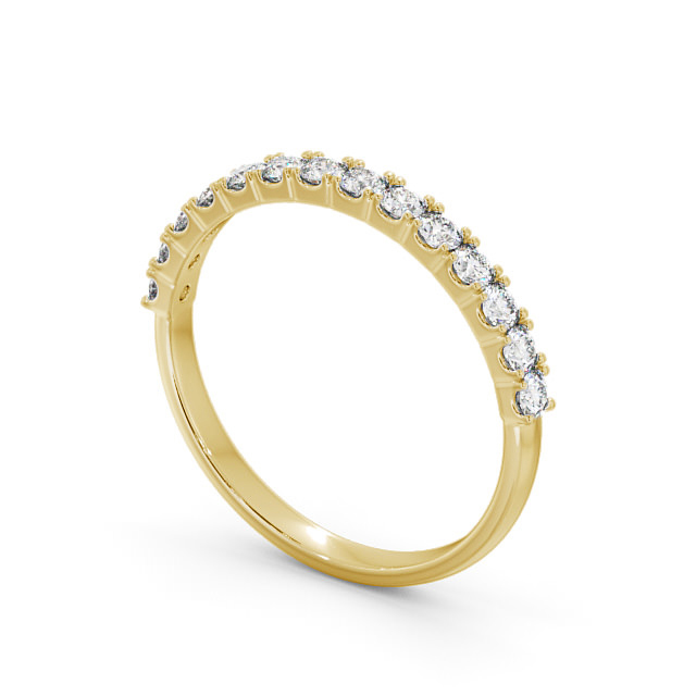Half Eternity Round Diamond Ring 9K Yellow Gold - Jocelyn HE62_YG_SIDE