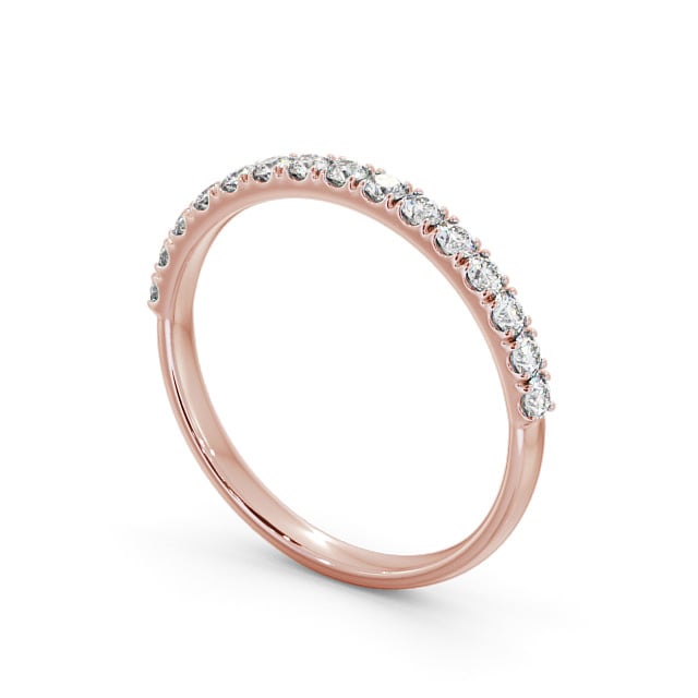 Half Eternity Round Diamond Ring 9K Rose Gold - Serenity HE63_RG_SIDE