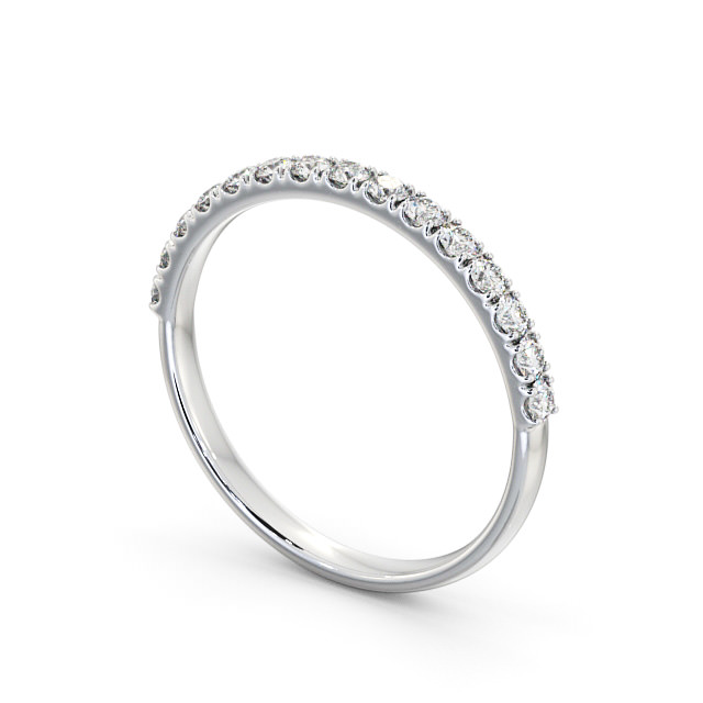 Half Eternity Round Diamond Ring 18K White Gold - Serenity HE63_WG_SIDE