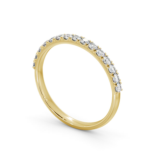 Half Eternity Round Diamond Ring 18K Yellow Gold - Serenity HE63_YG_SIDE
