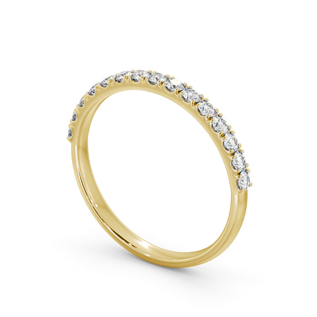 Half Eternity Round Diamond Ring 9K Yellow Gold - Serenity HE63_YG_SIDE