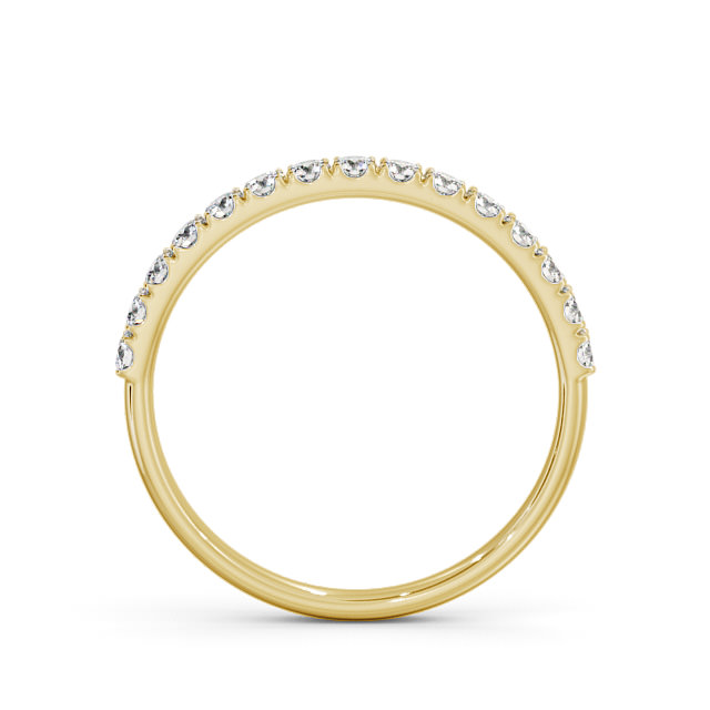 Half Eternity Round Diamond Ring 18K Yellow Gold - Serenity HE63_YG_UP