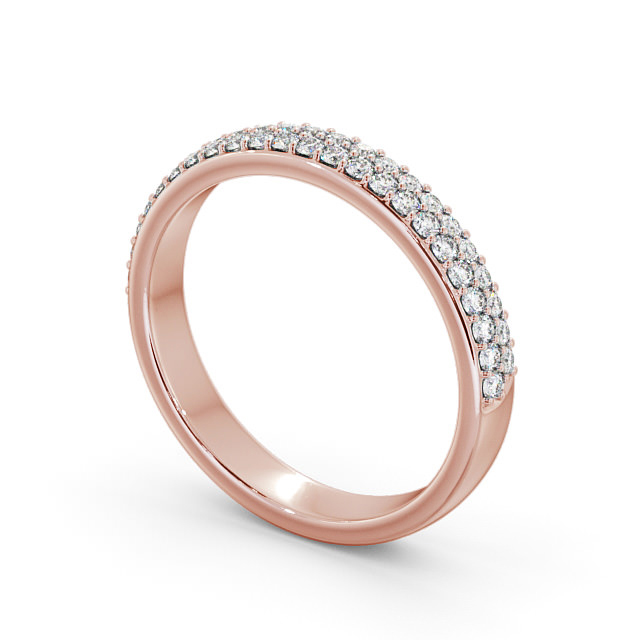 Half Eternity Round Diamond Ring 9K Rose Gold - Orleton HE64_RG_SIDE