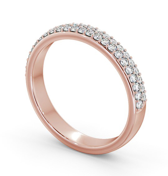 Half Eternity Round Diamond Pave Ring 9K Rose Gold HE64_RG_THUMB1 