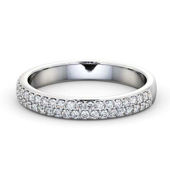  Half Eternity Round Diamond Ring 9K White Gold - Orleton HE64_WG_THUMB2 