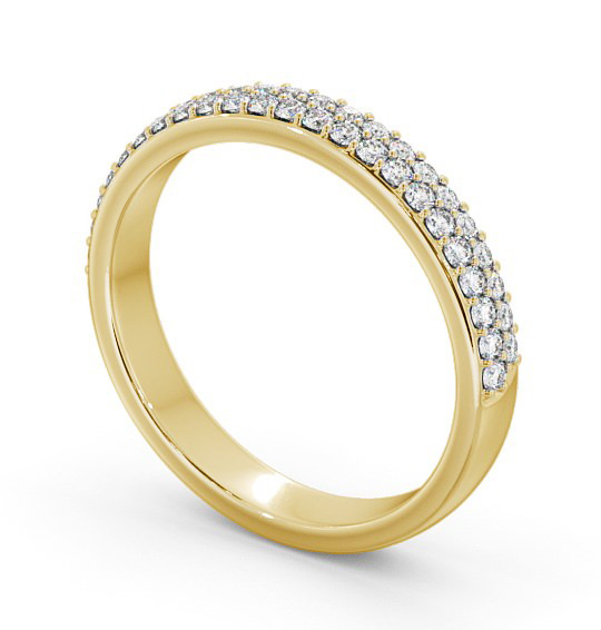 Half Eternity Round Diamond Pave Ring 18K Yellow Gold HE64_YG_THUMB1 