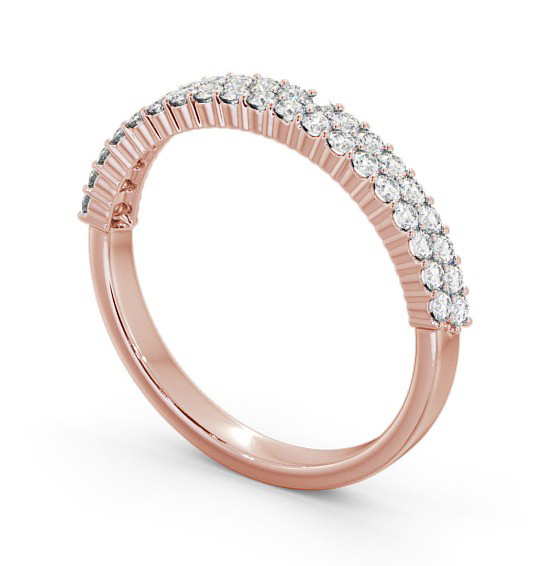 Half Eternity Round Diamond Double Row Ring 18K Rose Gold HE65_RG_THUMB1