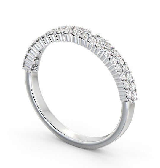 Half Eternity Round Diamond Double Row Ring 9K White Gold HE65_WG_THUMB1 