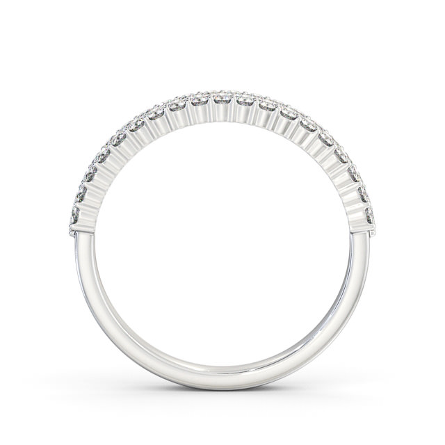 Half Eternity Round Diamond Ring 18K White Gold - Josephine HE65_WG_UP