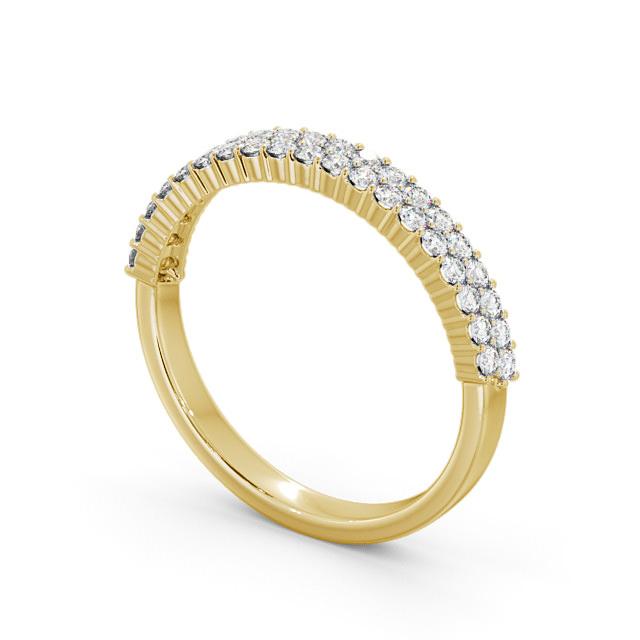 Half Eternity Round Diamond Ring 9K Yellow Gold - Josephine HE65_YG_SIDE
