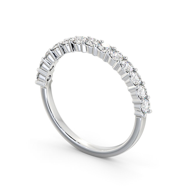 Half Eternity Round Diamond Ring 9K White Gold - Esme HE66_WG_SIDE