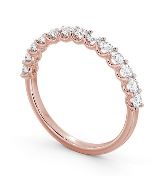 Half Eternity Round Diamond Sweeping Prongs Ring 9K Rose Gold HE67_RG_THUMB1