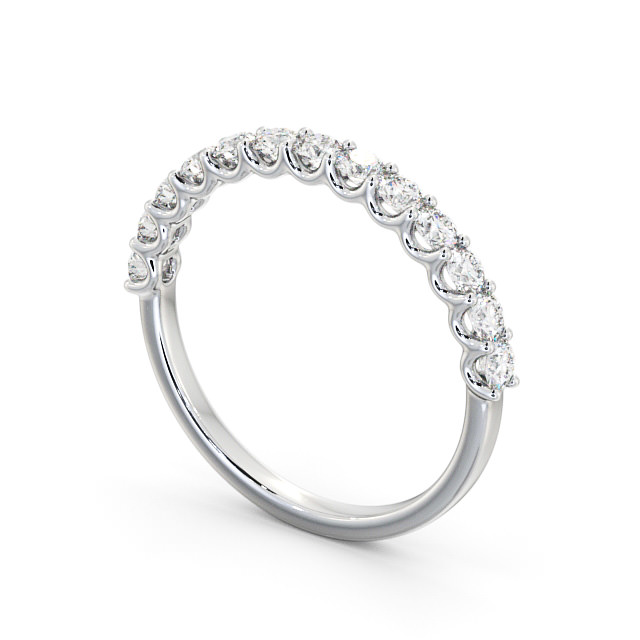 Half Eternity Round Diamond Ring 9K White Gold - Angeline HE67_WG_SIDE