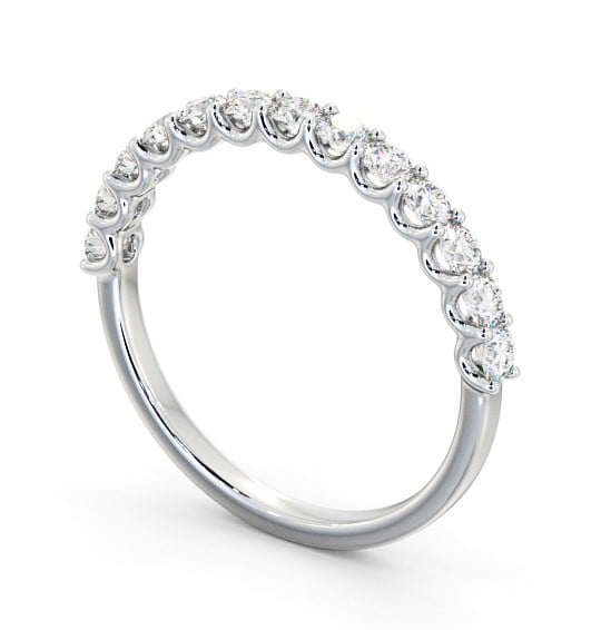 Half Eternity Round Diamond Sweeping Prongs Ring Platinum HE67_WG_THUMB1 