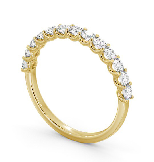 Half Eternity Round Diamond Sweeping Prongs Ring 18K Yellow Gold HE67_YG_THUMB1