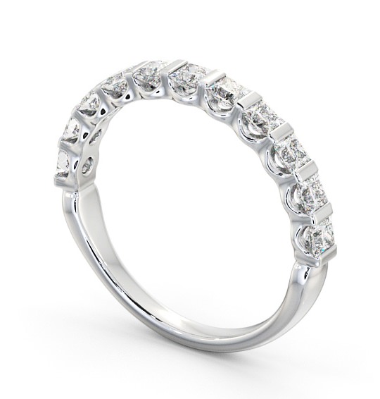 Half Eternity Princess Diamond Tension Set Ring Platinum HE68_WG_THUMB1 