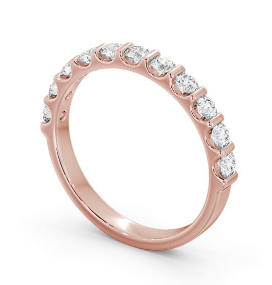  Half Eternity Round Diamond Ring 18K Rose Gold - Allega HE69_RG_THUMB1 