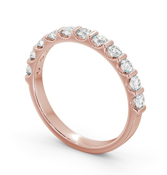 Half Eternity Round Diamond Tension Set Ring 9K Rose Gold HE69_RG_THUMB1 