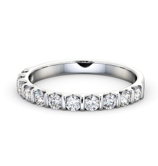  Half Eternity Round Diamond Ring Platinum - Allega HE69_WG_THUMB2 