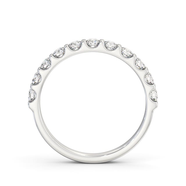 Half Eternity Round Diamond Ring 9K White Gold - Allega HE69_WG_UP