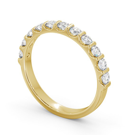 Half Eternity Round Diamond Tension Set Ring 18K Yellow Gold HE69_YG_THUMB1 