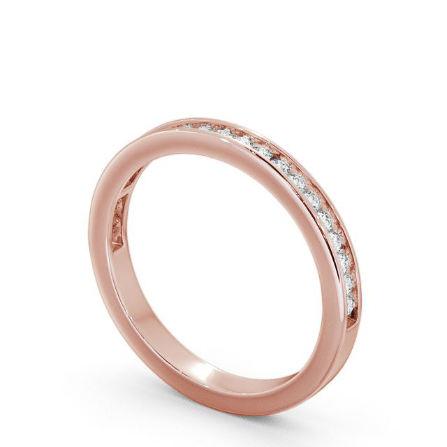 Half Eternity Round Diamond Ring 9K Rose Gold - Primrose HE6_RG_SIDE