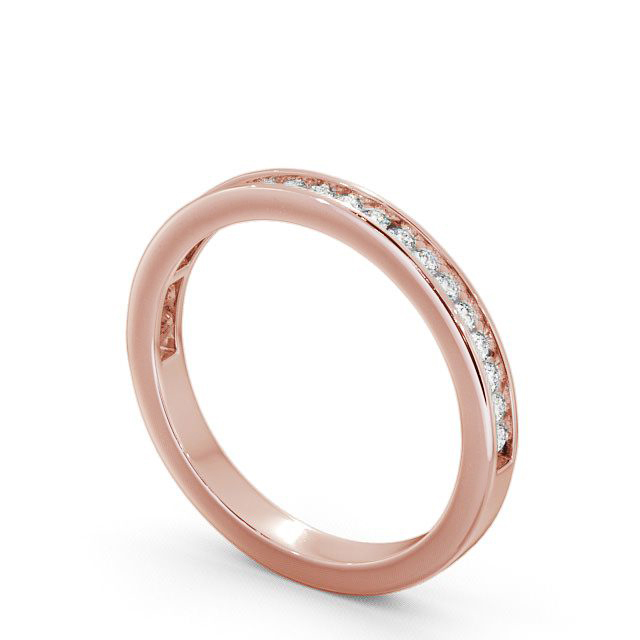 Half Eternity Round Diamond Ring 18K Rose Gold - Primrose HE6_RG_SIDE