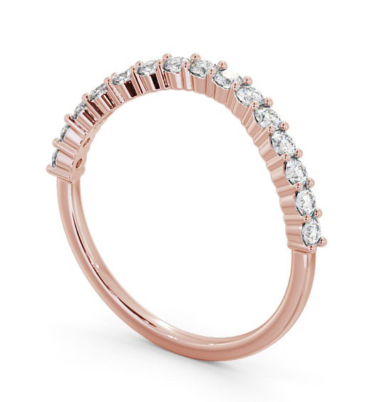 Half Eternity Round Diamond Curved Ring 18K Rose Gold HE70_RG_THUMB1