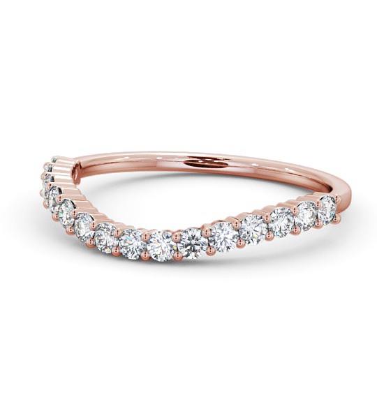 Half Eternity Round Diamond Curved Ring 18K Rose Gold HE70_RG_THUMB2 