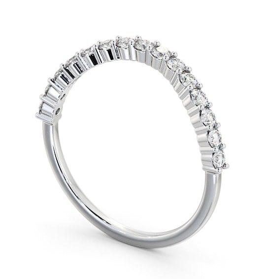 Half Eternity Round Diamond Curved Ring 18K White Gold HE70_WG_THUMB1 