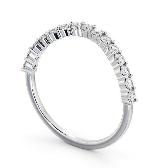 Half Eternity Round Diamond Curved Ring 9K White Gold HE70_WG_THUMB1