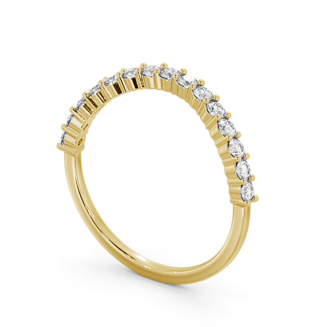 Half Eternity Round Diamond Ring 9K Yellow Gold - Christelle HE70_YG_SIDE