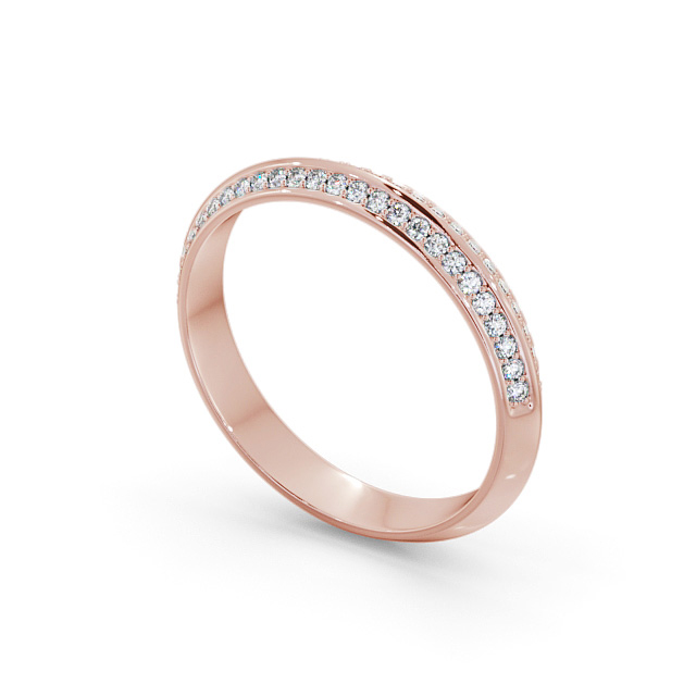 Half Eternity Knife Edge Diamond Ring 18K Rose Gold - Sicily HE71_RG_SIDE