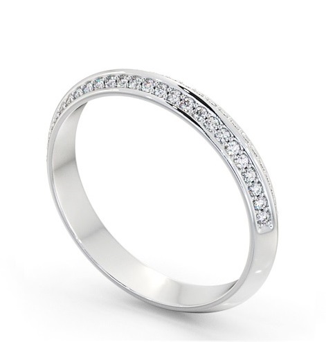 Half Eternity Knife Edge Diamond Ring 9K White Gold HE71_WG_THUMB1 