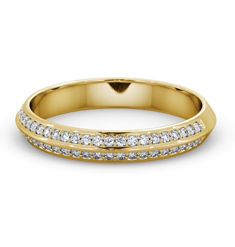  Half Eternity Knife Edge Diamond Ring 9K Yellow Gold - Sicily HE71_YG_THUMB2 
