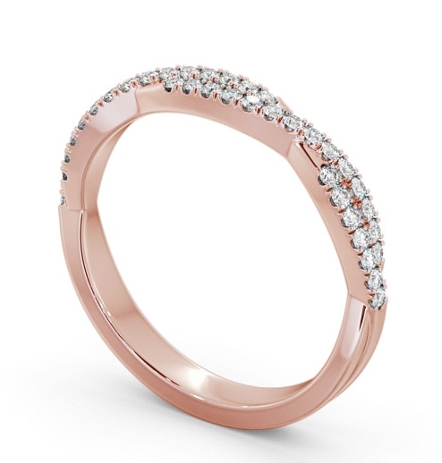 Half Eternity 0.20ct Round Diamond Crossover Ring 9K Rose Gold HE72_RG_THUMB1