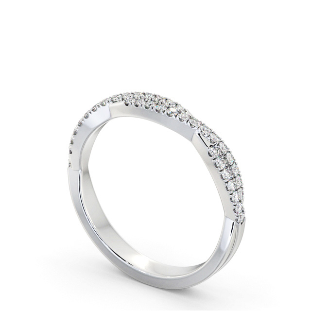 Half Eternity 0.20ct Round Diamond Ring 18K White Gold - Preston HE72_WG_SIDE