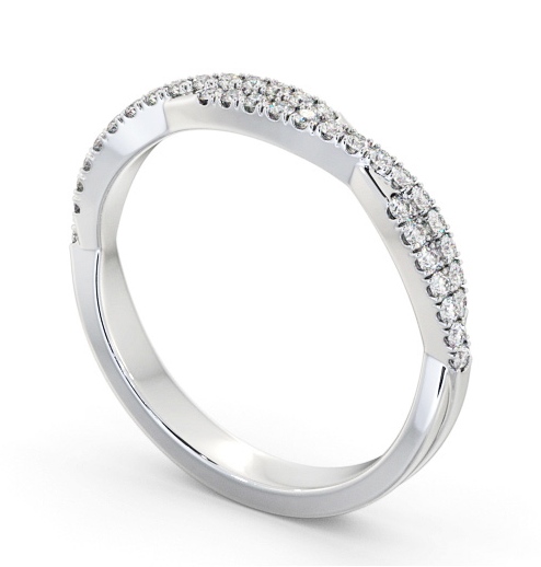 Half Eternity 0.20ct Round Diamond Crossover Ring 18K White Gold HE72_WG_THUMB1