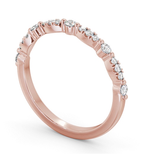 Half Eternity 0.20ct Round Diamond Vintage Style Ring 9K Rose Gold HE73_RG_THUMB1