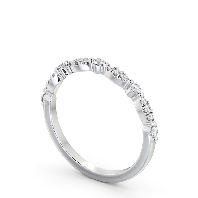Half Eternity 0.20ct Round Diamond Ring 9K White Gold - Haniya HE73_WG_SIDE