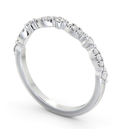 Half Eternity 0.20ct Round Diamond Vintage Style Ring Palladium HE73_WG_THUMB1 