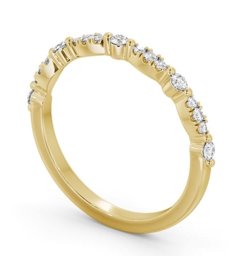 Half Eternity 0.20ct Round Diamond Vintage Style Ring 18K Yellow Gold HE73_YG_THUMB1